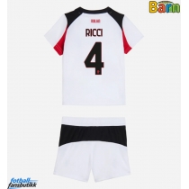 AC Milan Samuele Ricci #4 Bortedraktsett Barn 2025-26 Kortermet (+ Korte bukser)